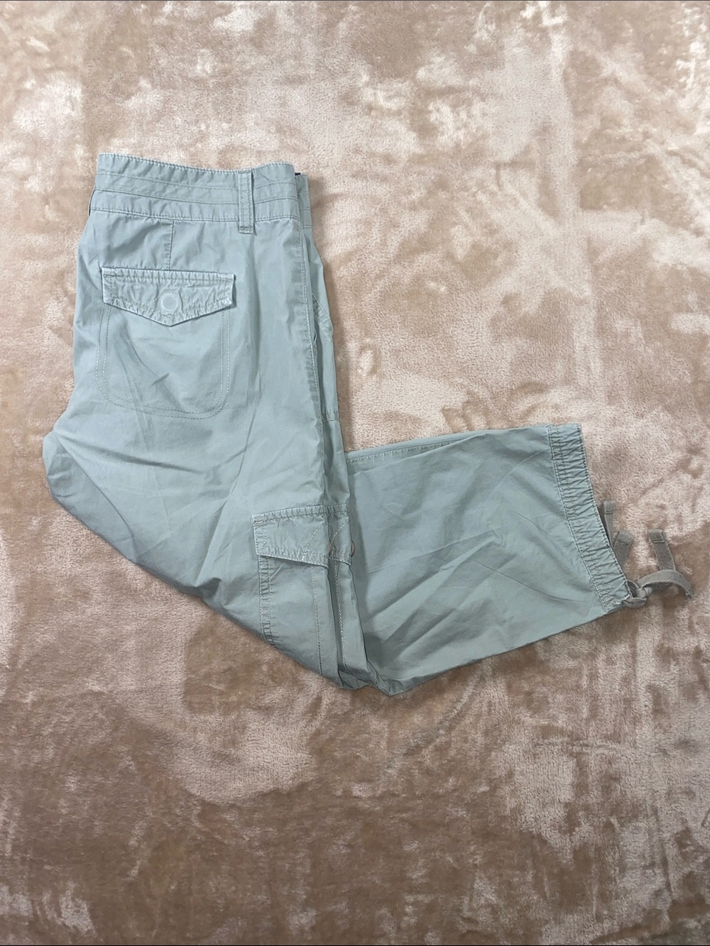 Tommy Hilfiger Light gray Utility Cargo Capris with Drawstring Ankles
